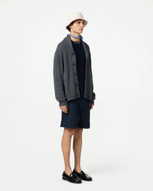 Varsity Cardigan | Charcoal