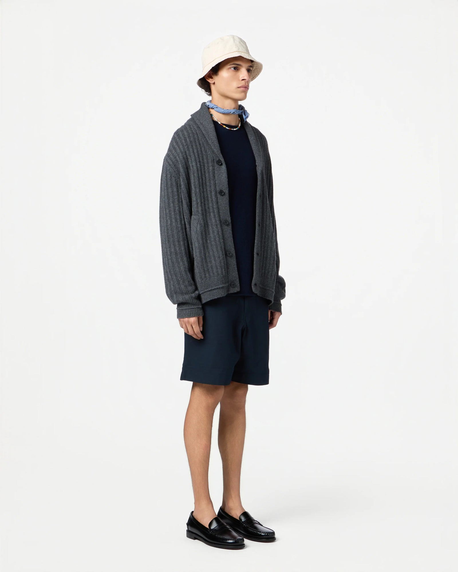 Varsity Cardigan | Charcoal