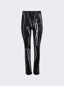 Women | Di Petsa | Venus Shell Lycra Trousers And White | Black
