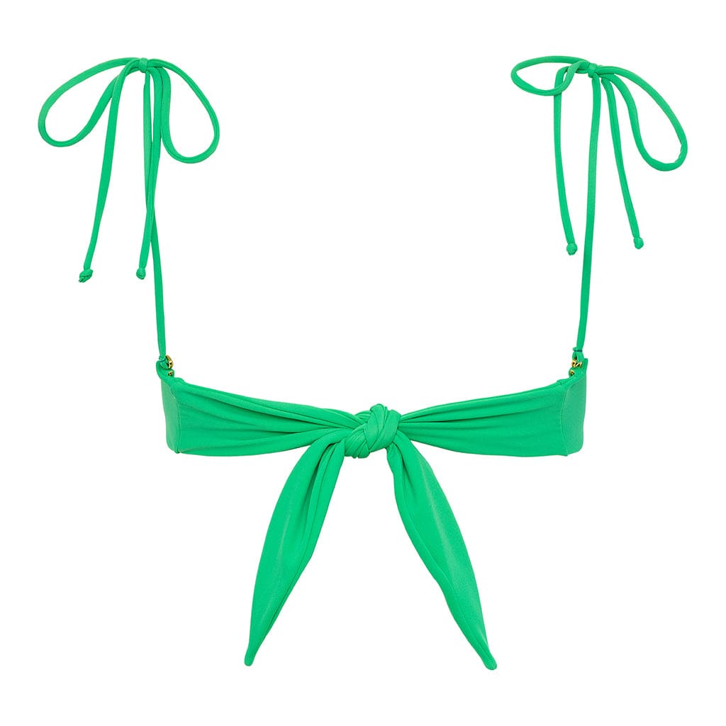 Tori Ties Bandeau Bikini Top | Verde