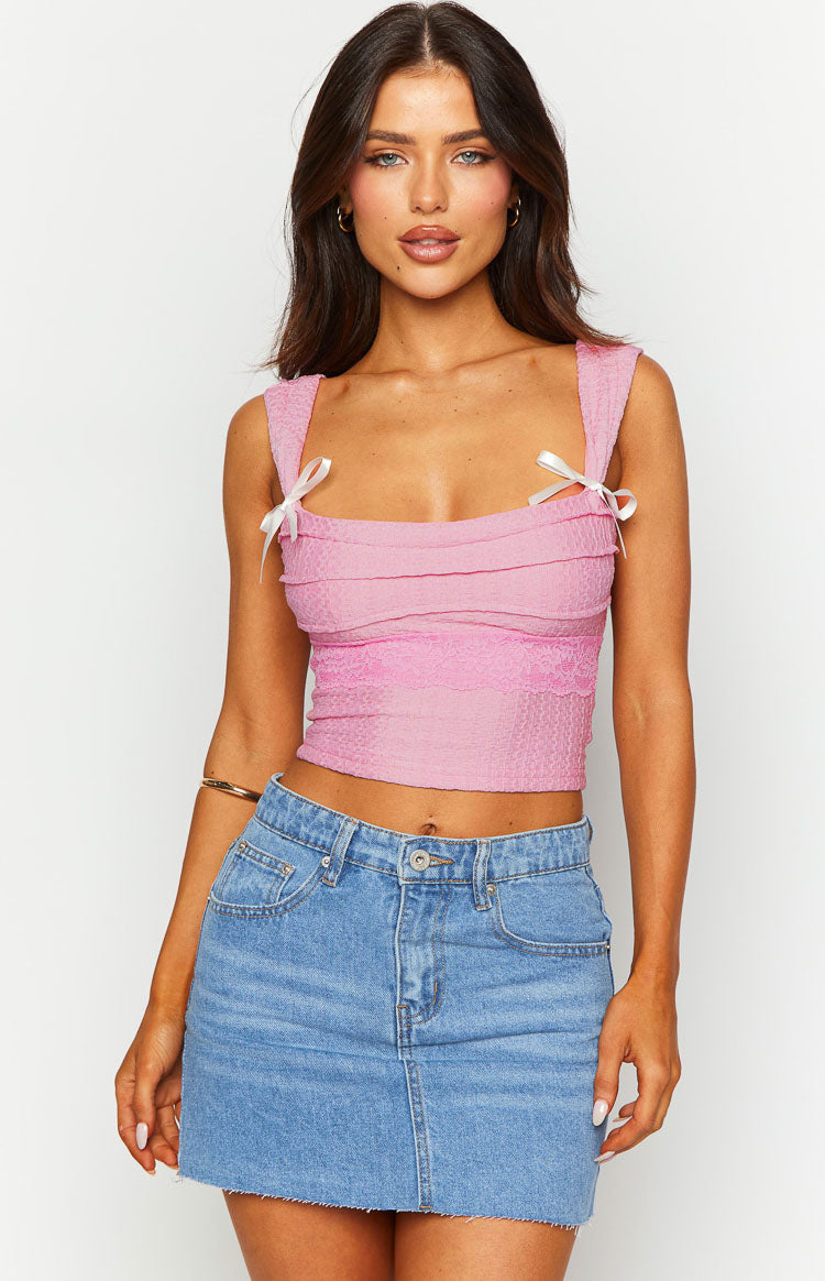 Vida Bow Top | Pink