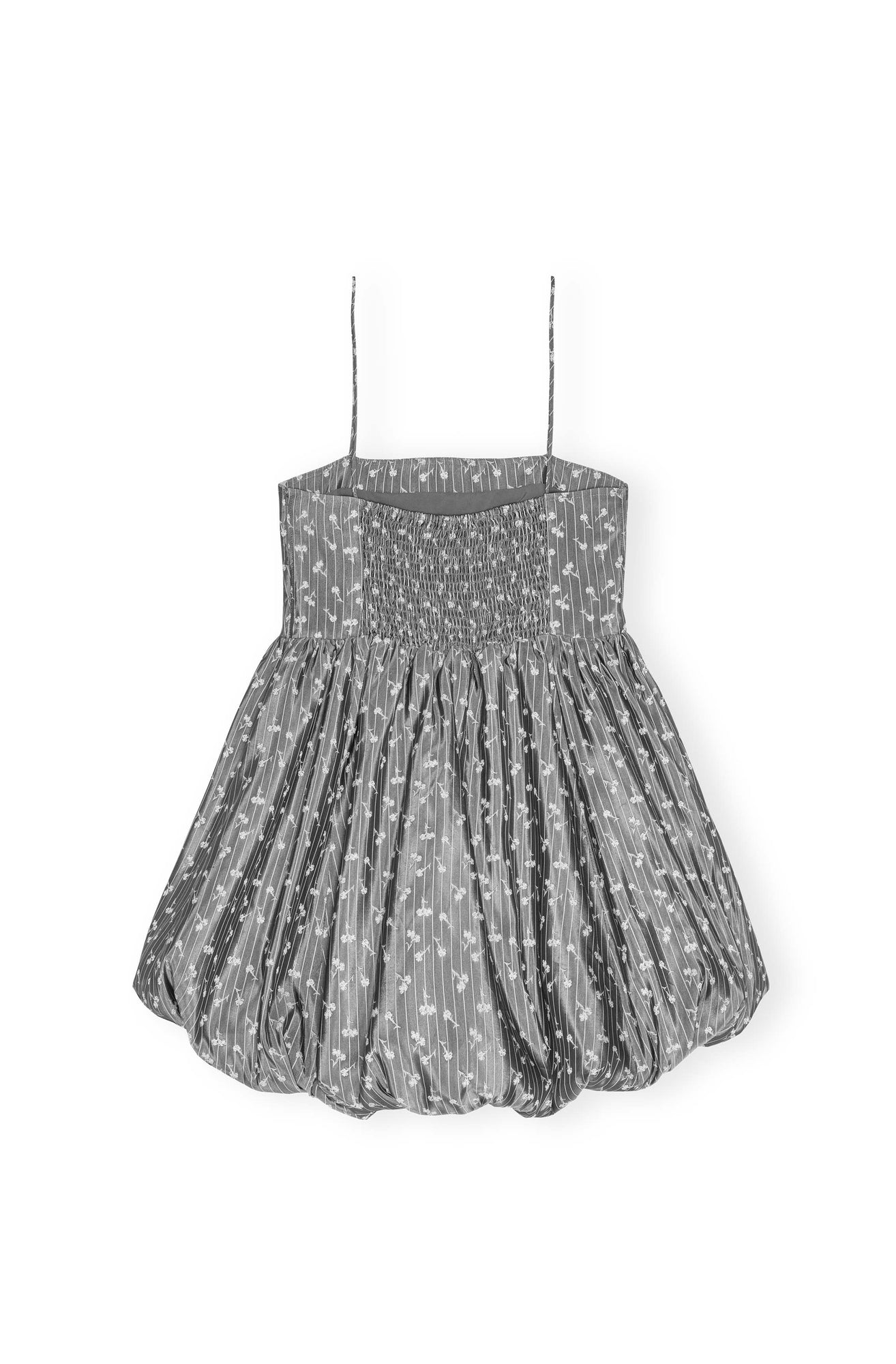 Acetate Jacquard Strap Mini Dress | Smoked Pearl