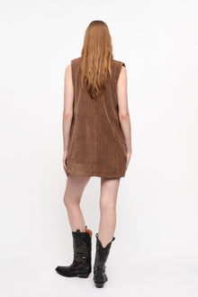 Stretch Corduroy Mini Dress | Rain Drum