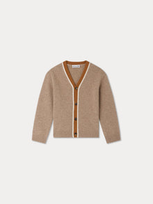 Boy | Garfield Cashmere Cardigan | Beige Stripes