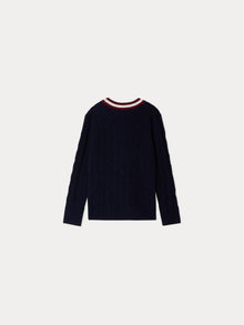 Boy | Galvin Wool Cardigan | Navy Stripes