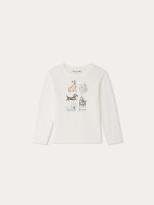 Unisex | Tadda T Shirt With Animal Designs | White Milk