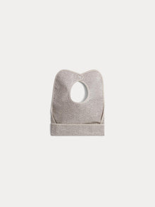 Boy | Clip Bib With Foliage Print | Light Grey