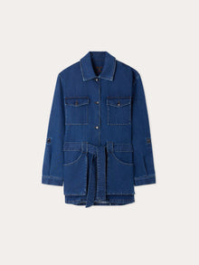 Women | Bonpoint X Vanessa Seward Granger Denim Safari Jacket | Light Denim