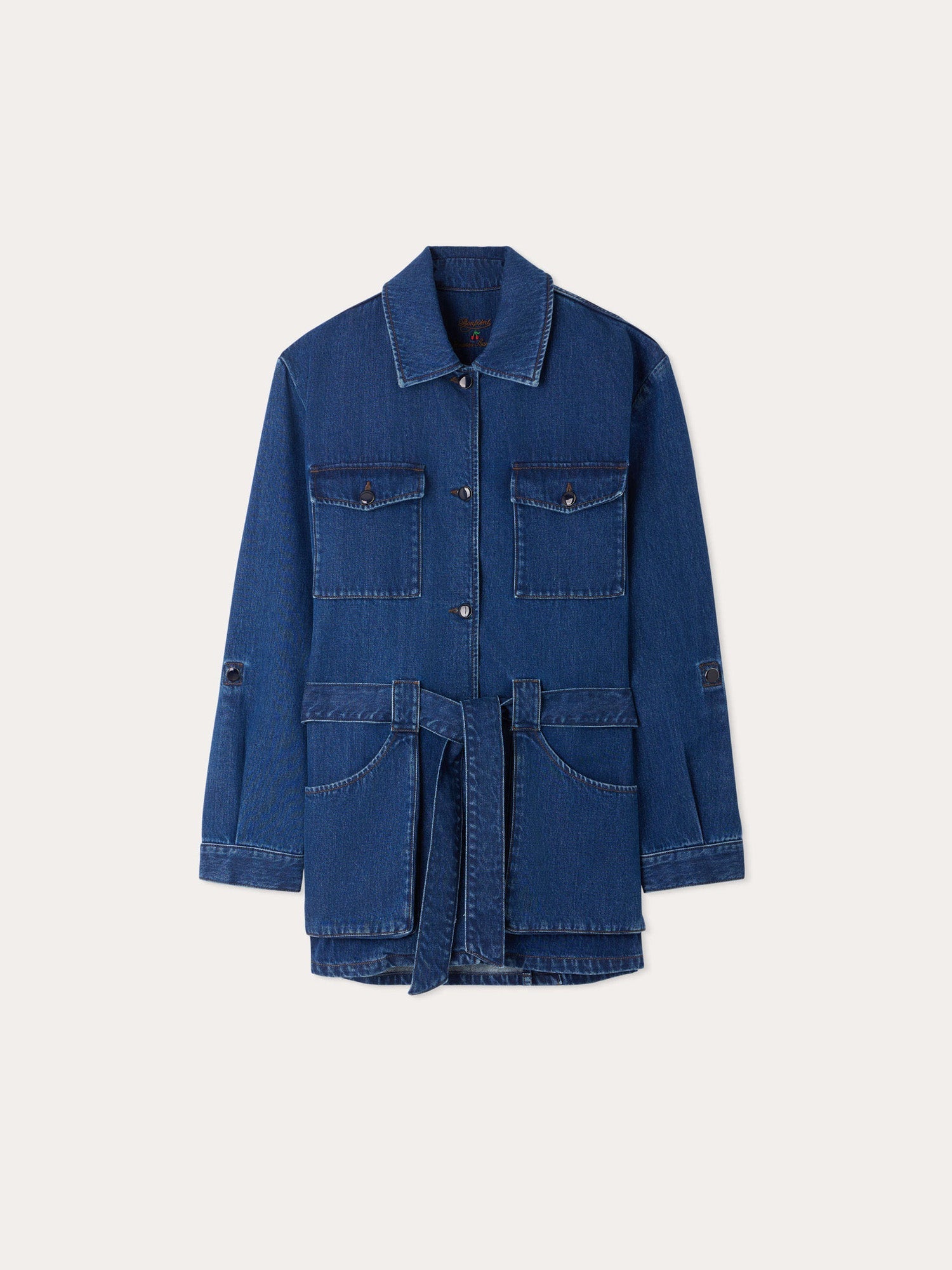 Women | Bonpoint X Vanessa Seward Granger Denim Safari Jacket | Light Denim