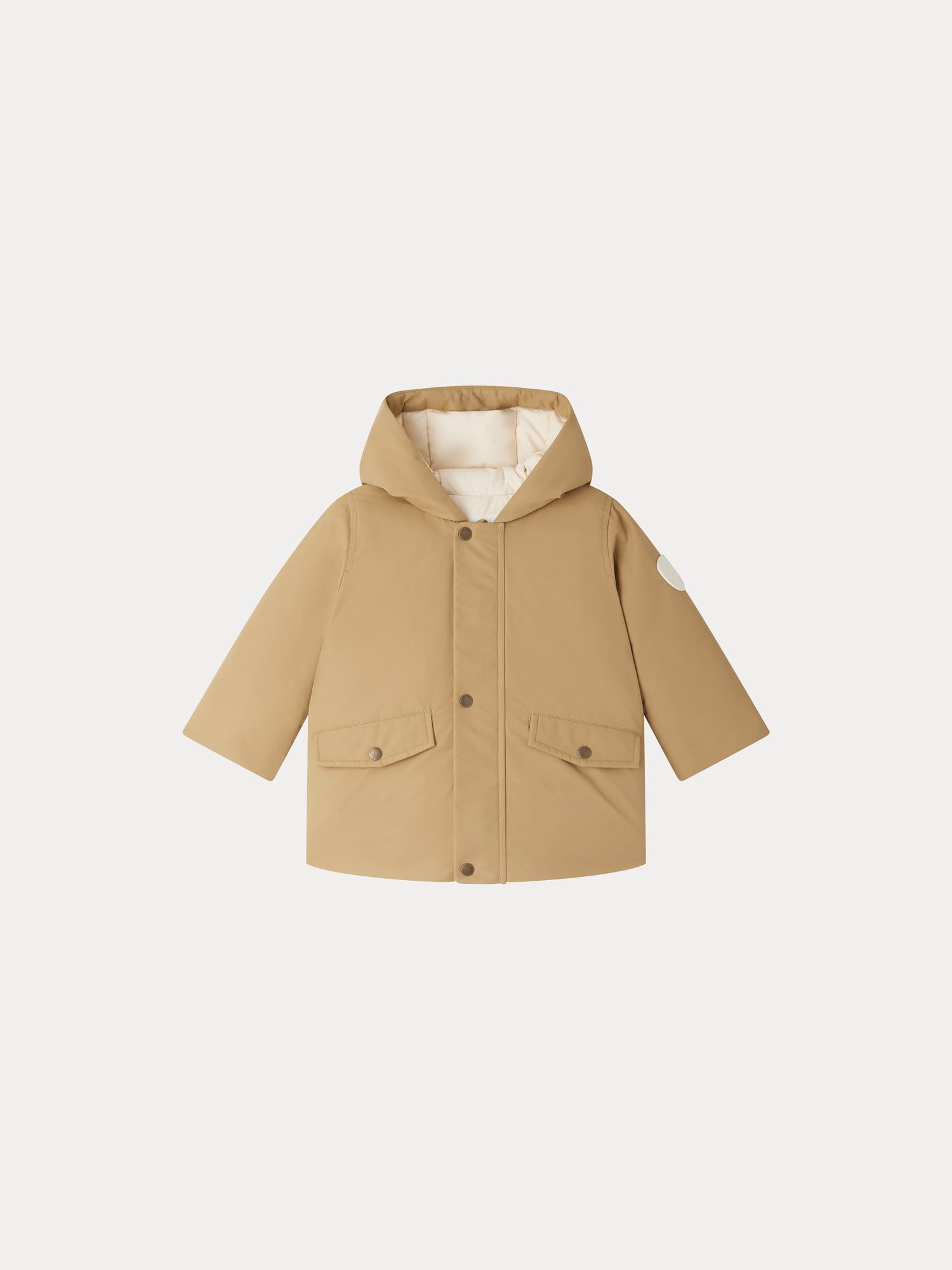 Boy | Galaxy Beige Hooded Parka | Camel