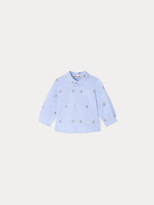 Boy | Malo Blue Patterned Shirt | Blue