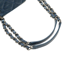 Chanel | Pre-Owned Quilted Iridescent Caviar Chic Shopping Tote | Blue/Dark Blue