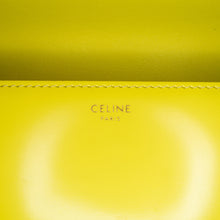 Celine | Pre-Owned Calfskin Cuir Triomphe Chain Shoulder Bag - I | Yellow/Neon Yellow