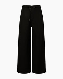 Womens | Air Linen Paperbag Trouser | Black
