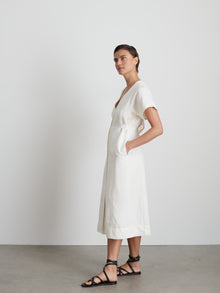 Women | Collette Dress | Twill Ecru