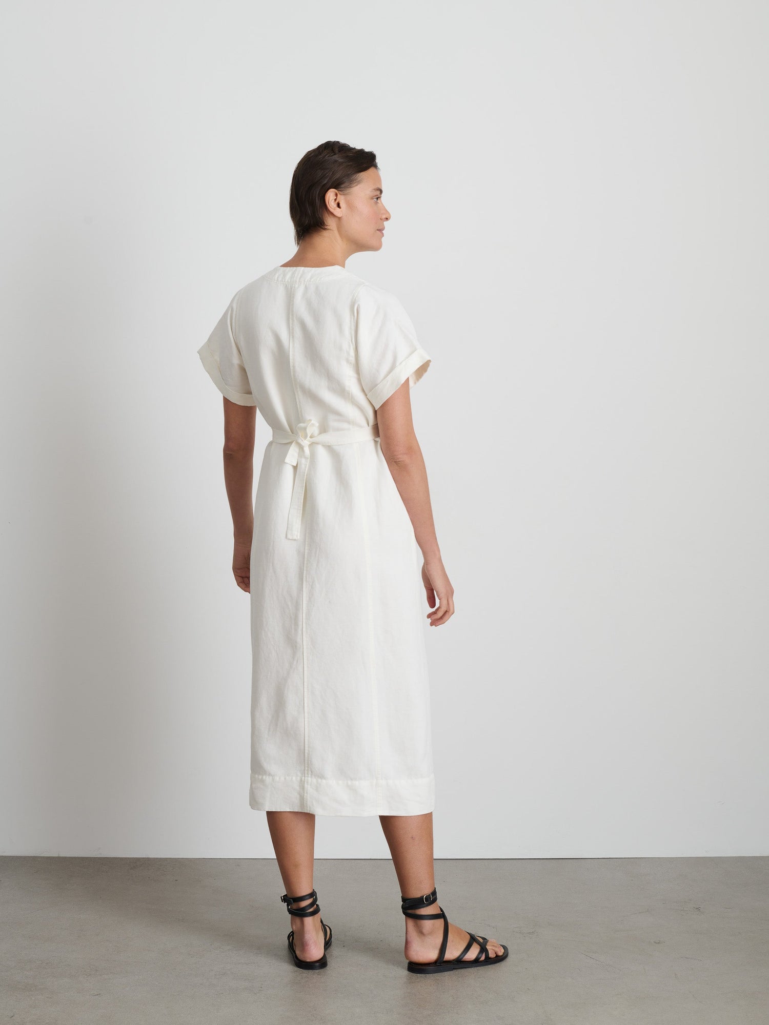 Women | Collette Dress | Twill Ecru
