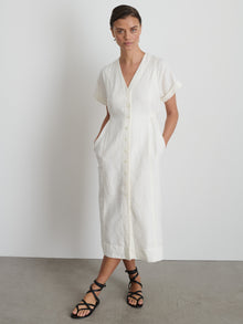 Women | Collette Dress | Twill Ecru