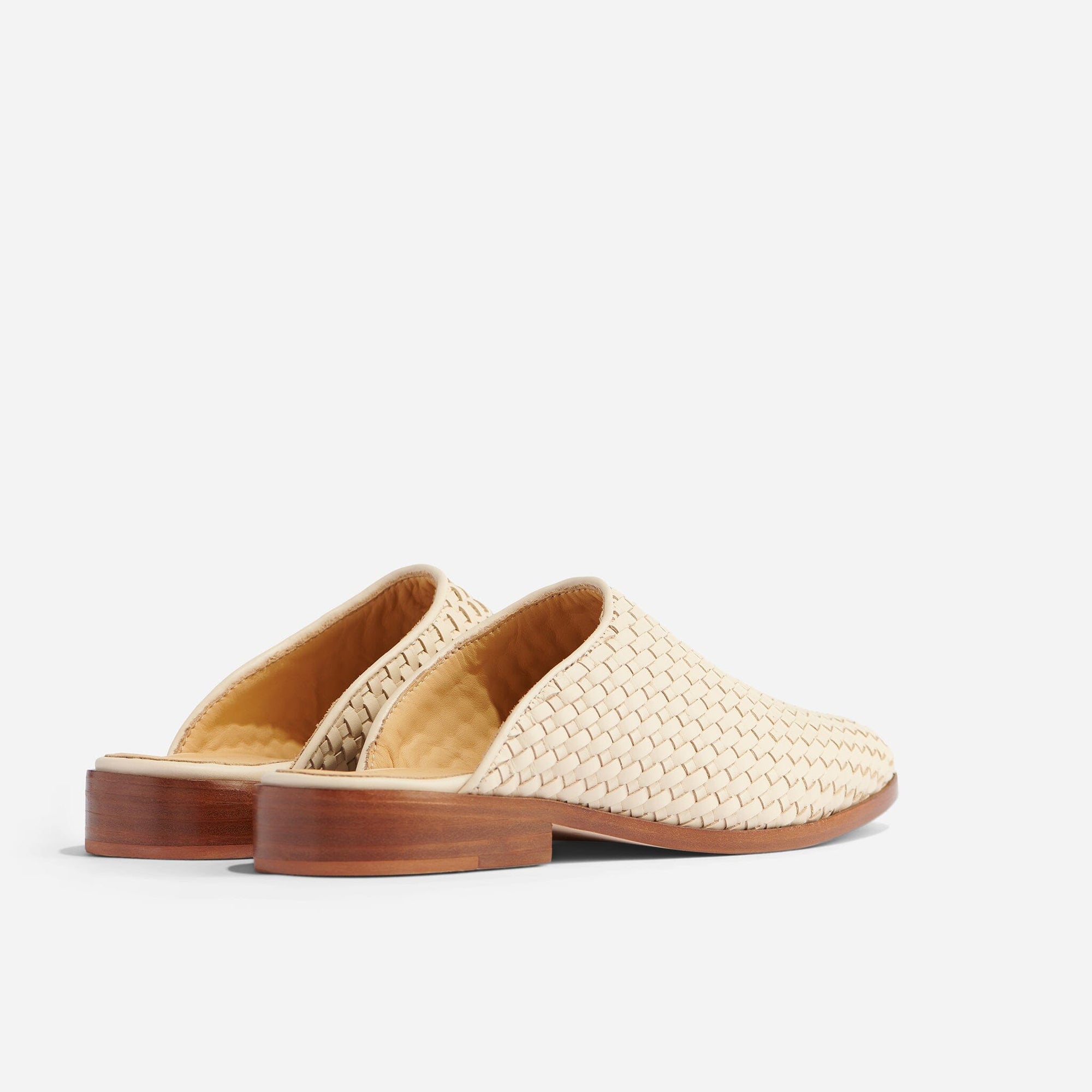 Ama Woven Mule Woven Bone Women's Leather Slip On Nisolo