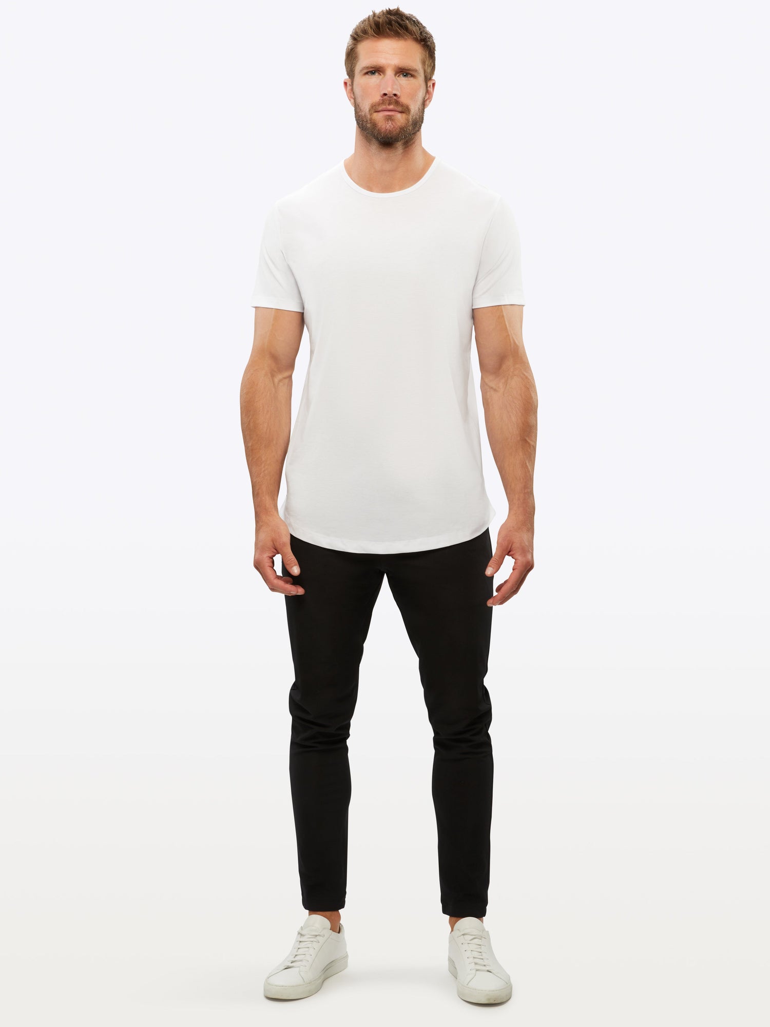 AO Curve-Hem Tee | White Signature-fit PYCA Pro