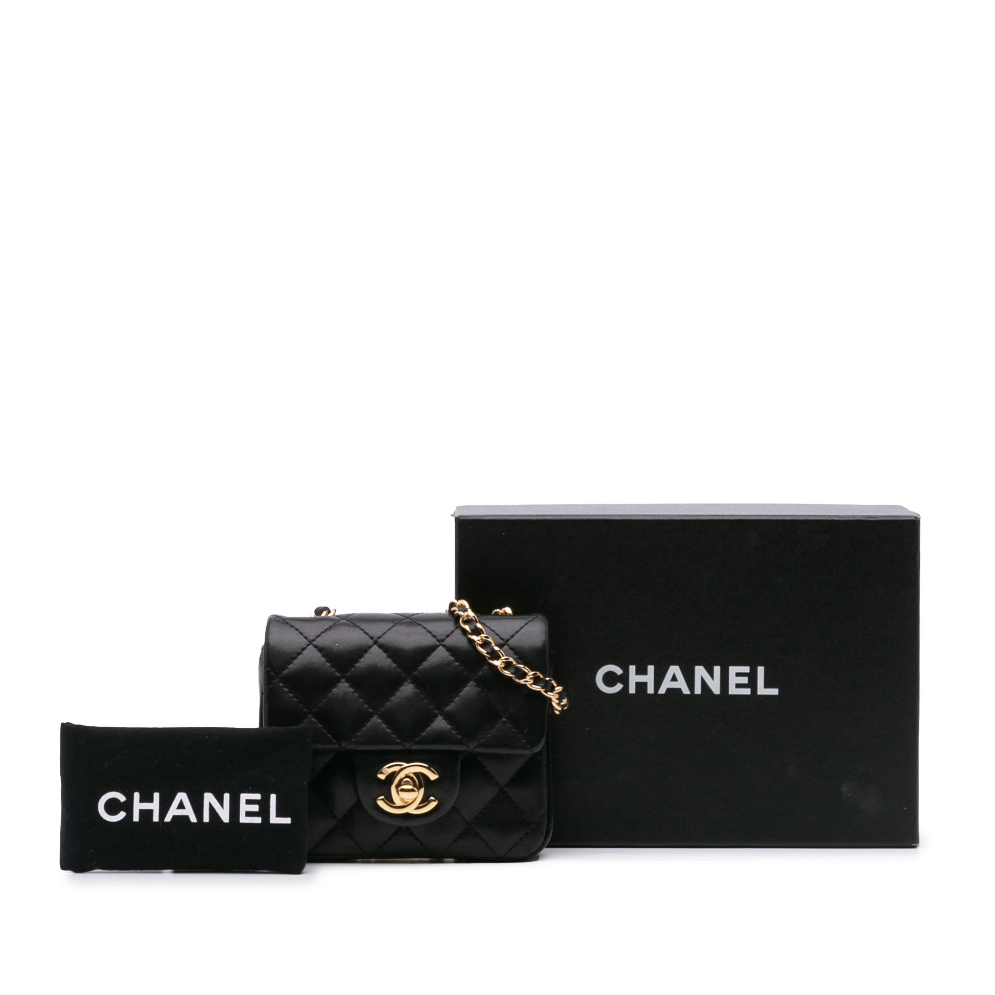 Chanel | Pre-Owned Micro Quilted Lambskin Single Flap | Black