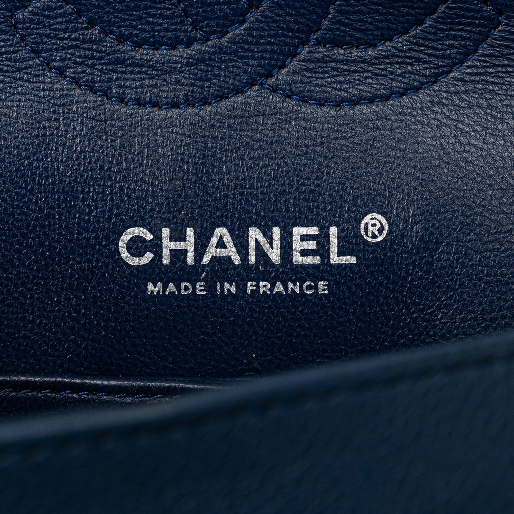 Chanel | Pre-Owned Medium Classic Caviar Double Flap - II | Blue/Peacock