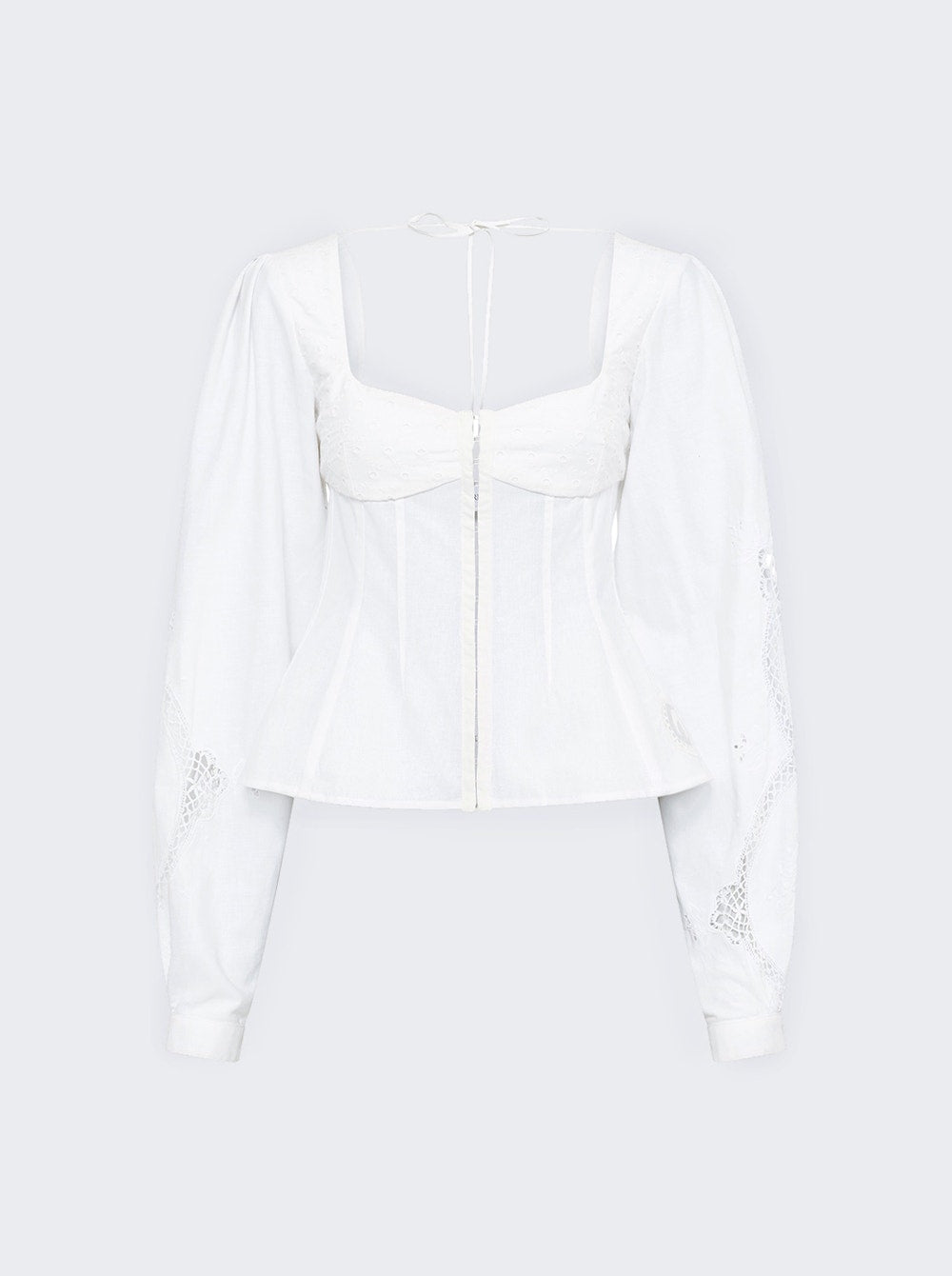 Women | Marine Serre | Regenerated Household Linen Shirt Blouse | White