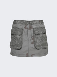 Women | Marine Serre | Regenerated Mini Skirt | Grey