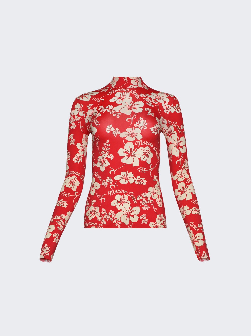 Women | Marine Serre | High Neck Top | Red Floral