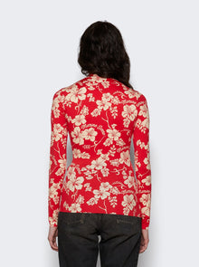 Women | Marine Serre | High Neck Top | Red Floral