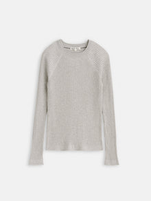 Women | Ribbed Crewneck Sweater | Heather Grey