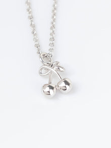Cherry Necklace | Silver Rhodium Plated Brass