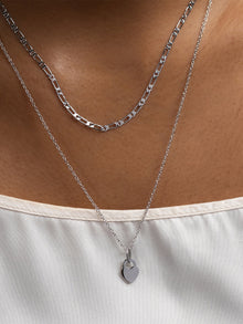 Figaro Chain Necklace | Silver Rhodium Plated Brass