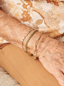 Pave Emerald Tennis Bracelet | 5A Grade Cubic Zirconia | 14K Gold Vermeil