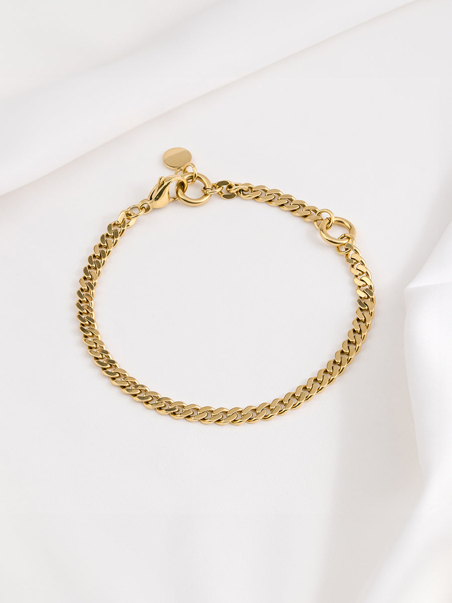Chunky Curb Chain Bracelet | 14K PVD Gold Plated Stainless Steel