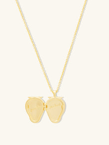 Strawberry Locket Necklace | 5A Grade Cubic Zirconia | 14K Gold Plated Brass