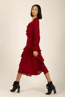 Warby Dress | Crimson Red