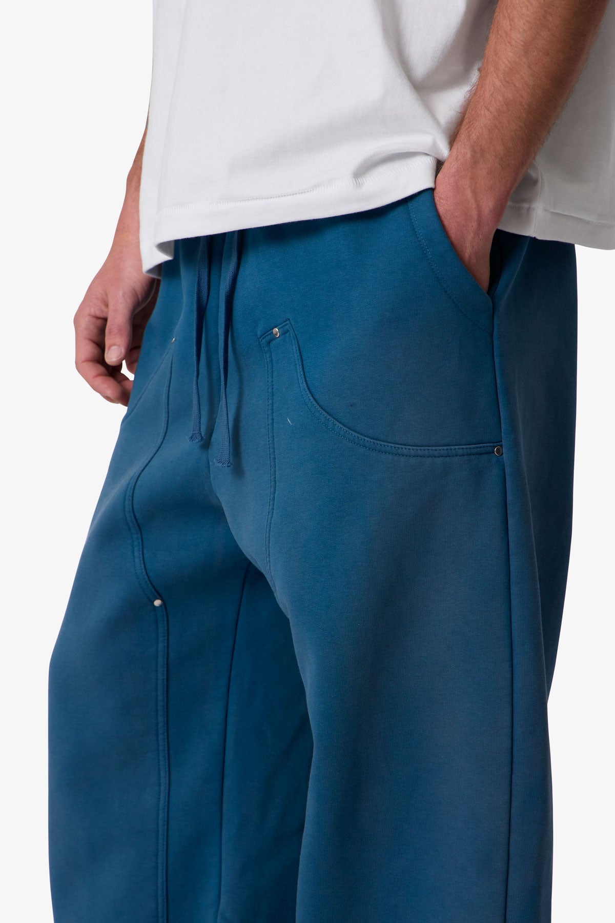 West Double Knee Sweatpants | Blue