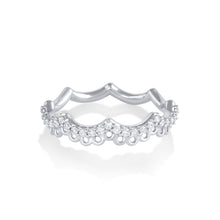 Women | White Diamond Lyra Lace Band | 14k White Gold