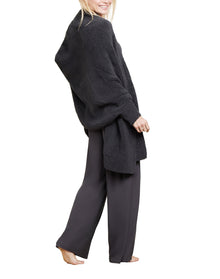 Women | Cozychic Cable Weave Blanket Wrap | Carbon