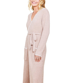 Women | Cozychic Lite Contrast Ribbed Robe | Willow-Pearl