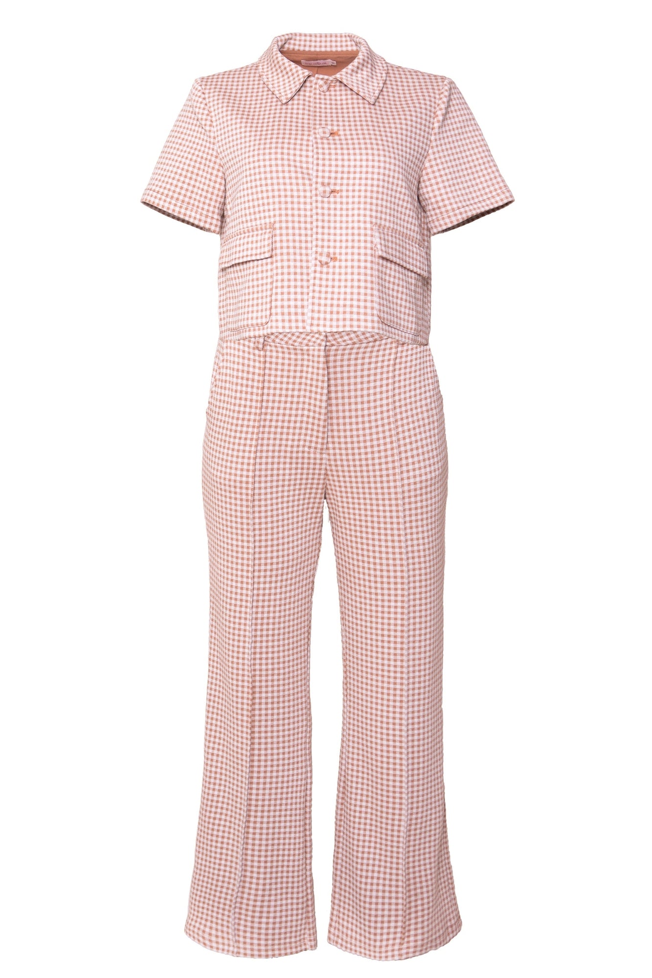 Women | Drew Pants | Tan x Gingham