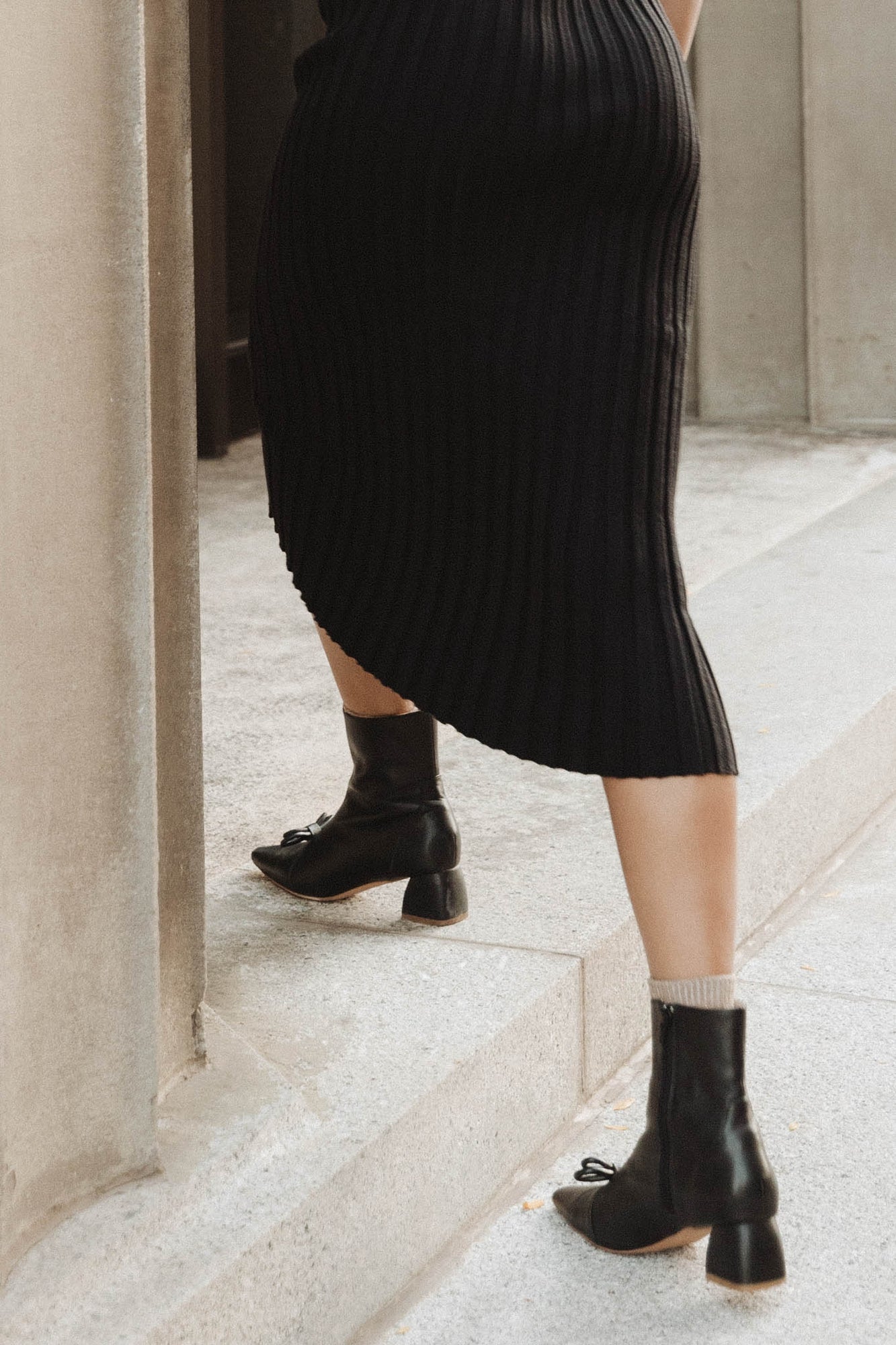 Women | Ivy Bow Ankle Boot | Black