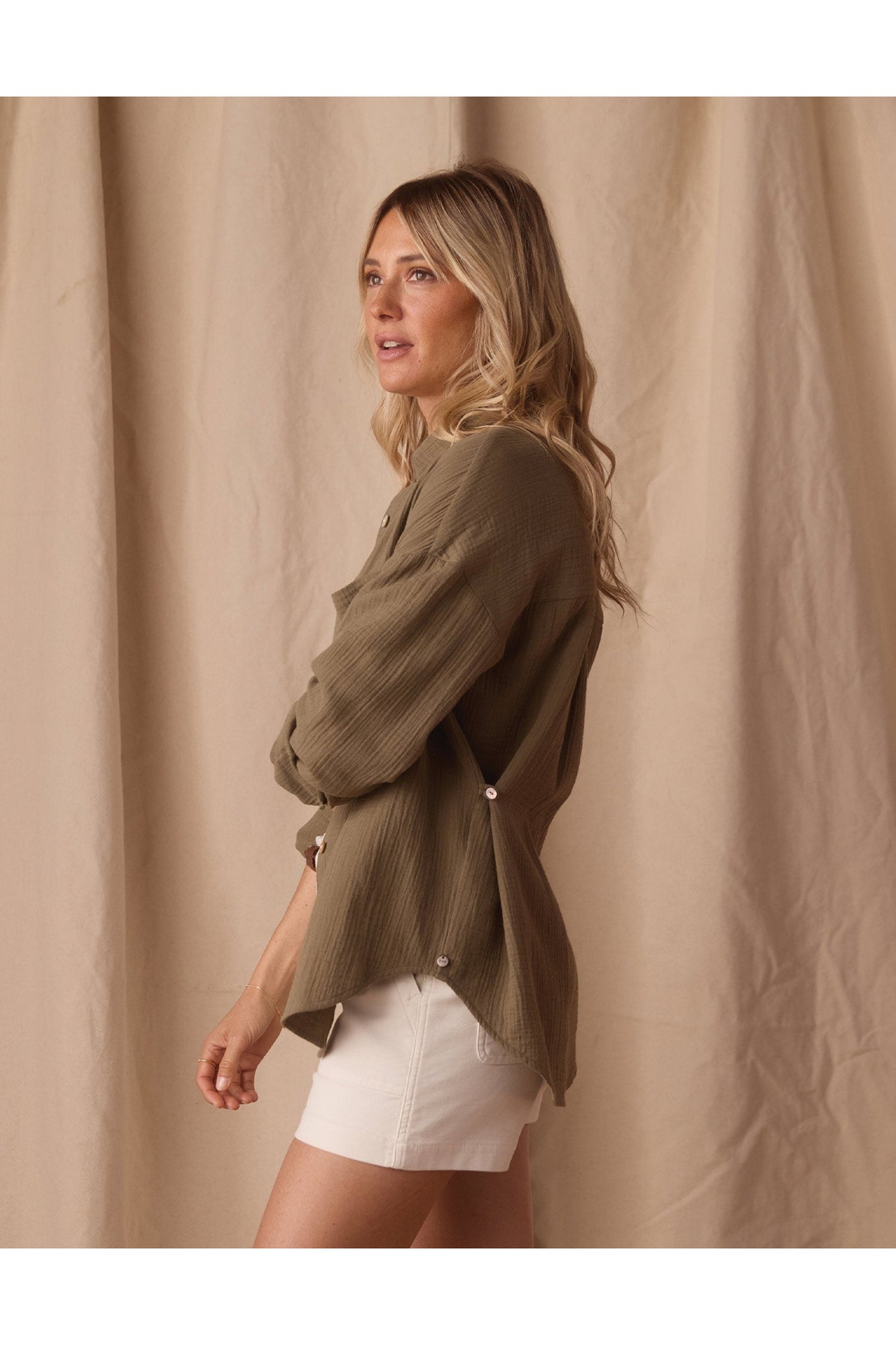 Women | Kalo Weekender Overshirt | Deep Sage
