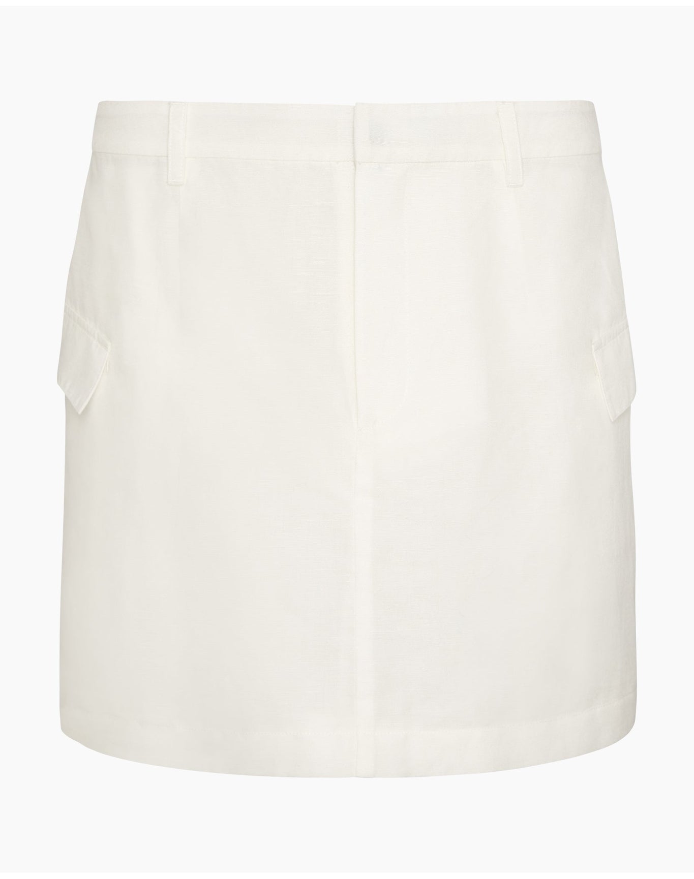 Women | Linen Utility Mini Skirt | White
