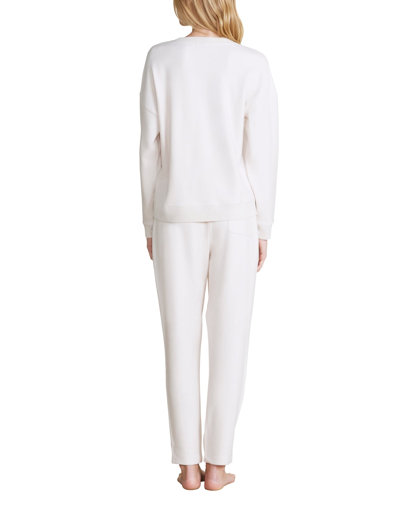 Women | MC Brushed Fleece Sweater Mix Tapered Pant | Sand Dune