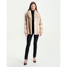 Women | Mink Jacket | Silver Blue/Mocha