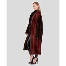 Women | Mink Let Out Coat | Guava/Mahogany