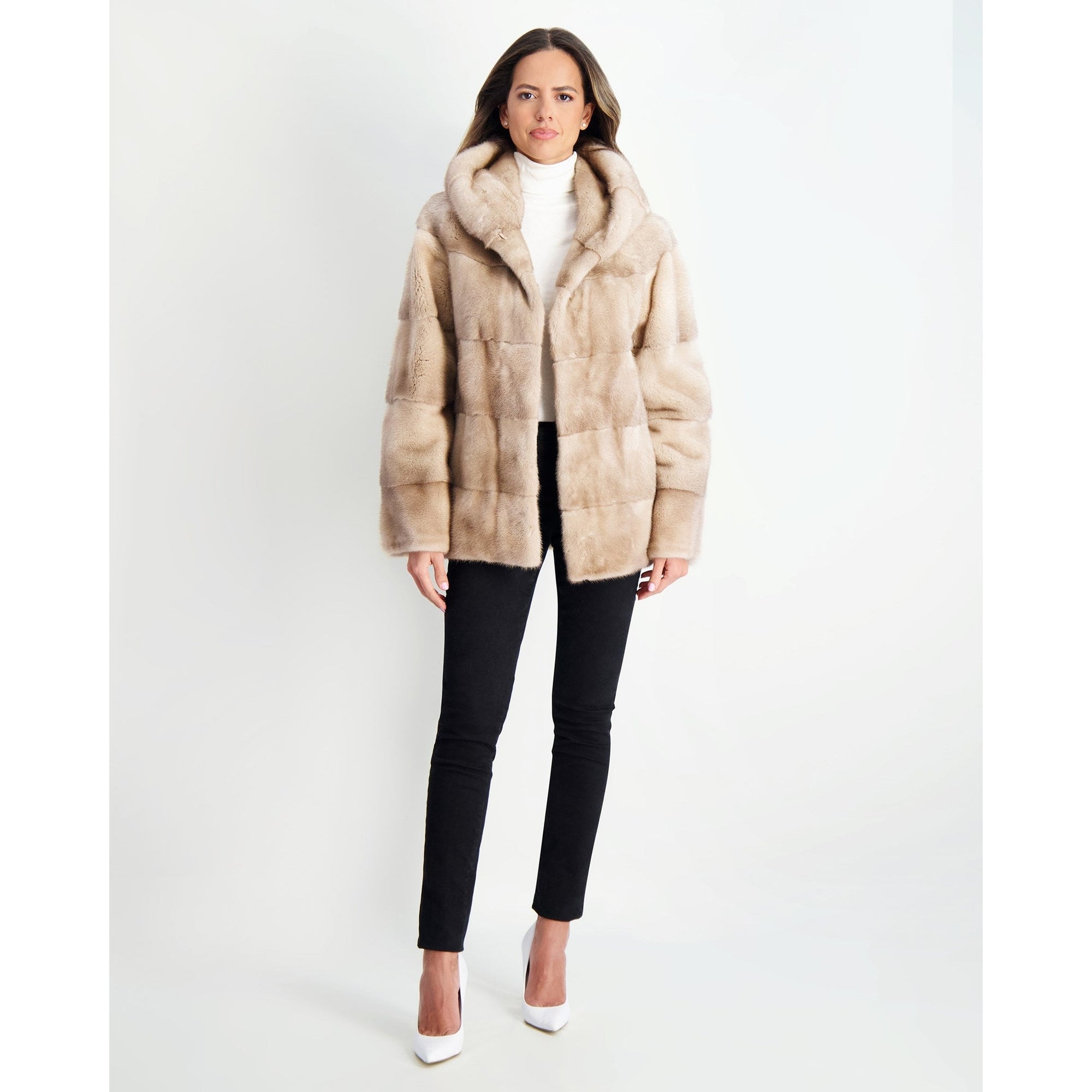 Women | Mink Parka | Silver Blue/Mocha