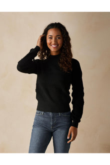 Women | Olivia Pointelle Sweater | Black