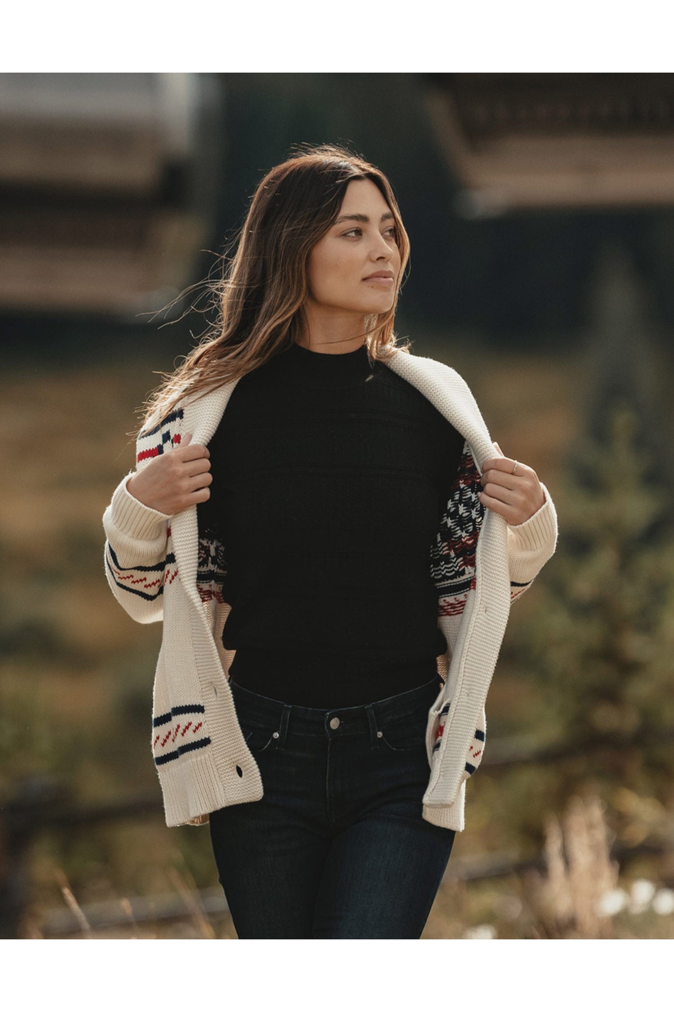Women | Olivia Pointelle Sweater | Black